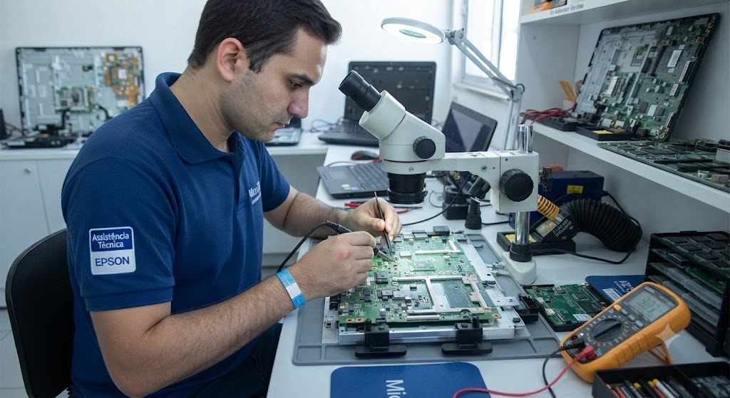 Reparo Avançado de Placas Eletrônicas (Placas-Mãe, Laptops e TVs)